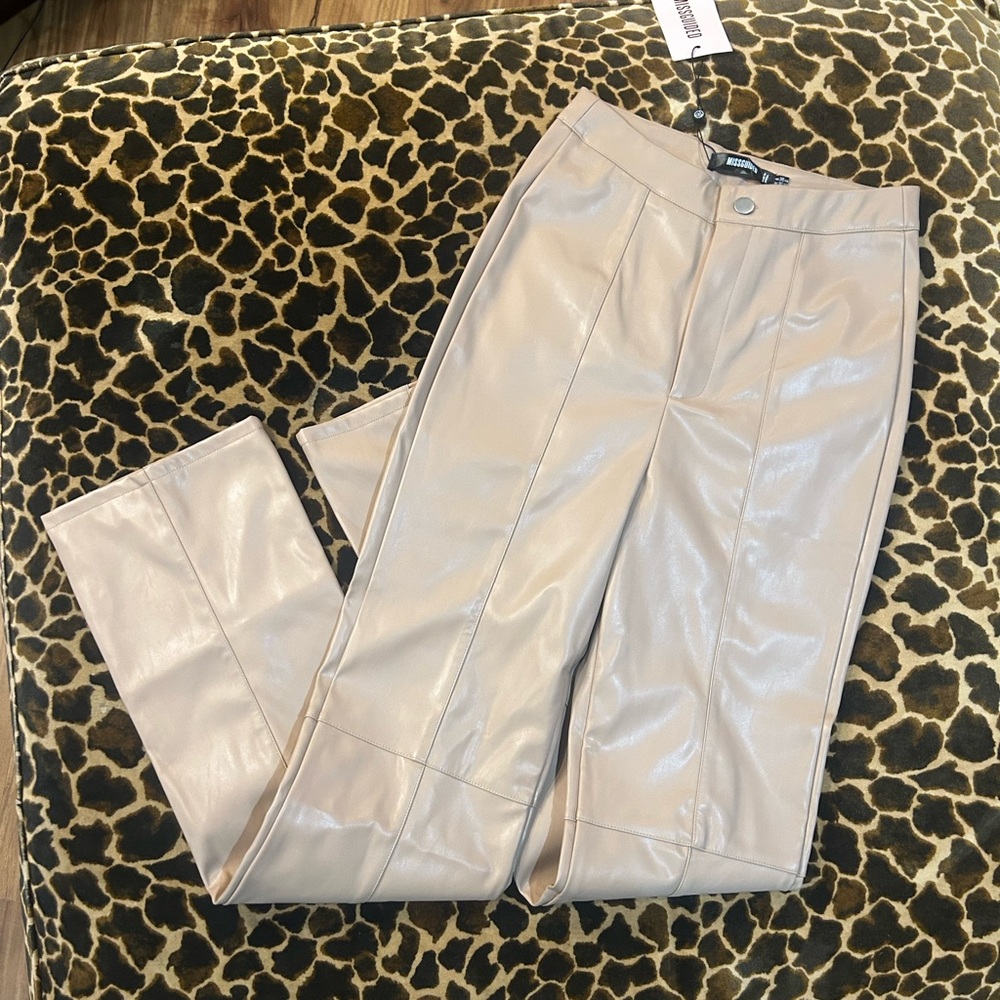 Missguided Faux Leather Trousers